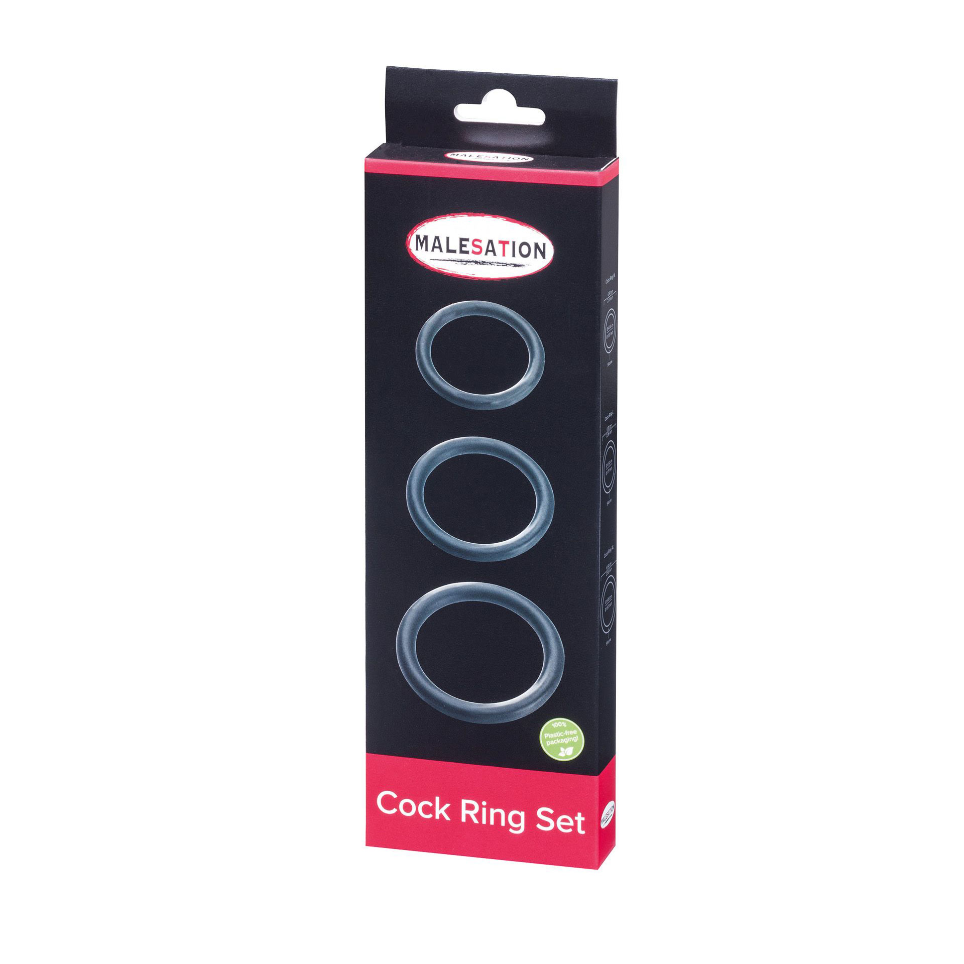 Die Verkaufsverpackung des Malesation Cock Ring Sets