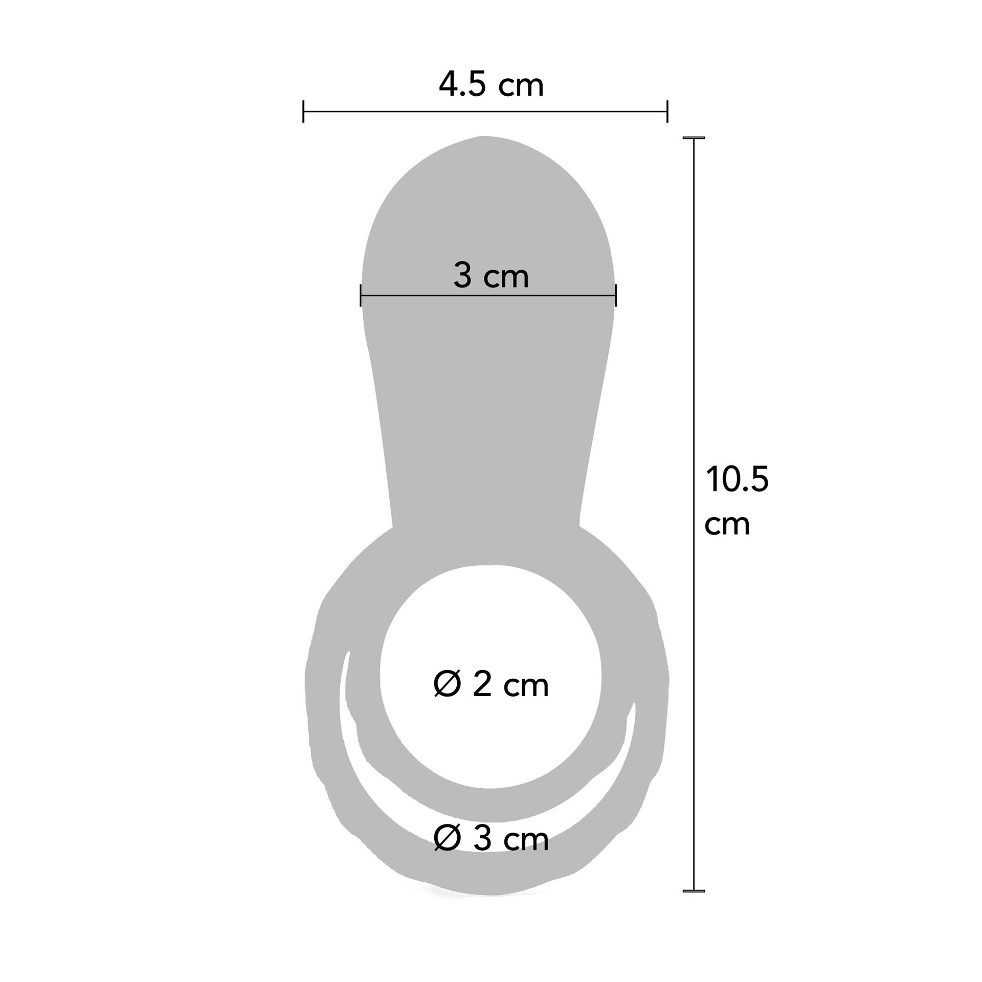 Graphische Darstellung Maße der Durchemsser des Couples Vibrator Rings
