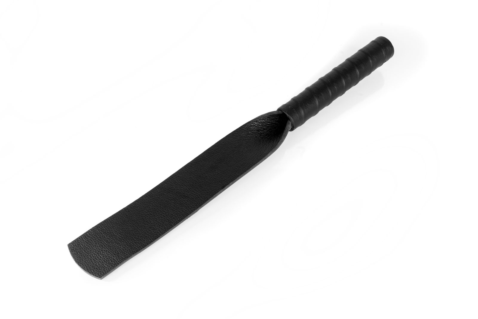 Rounded Paddle braun - Bild 2 SM-Paddel aus echt Leder - schwarzer Griff, schwarze Schlagseite