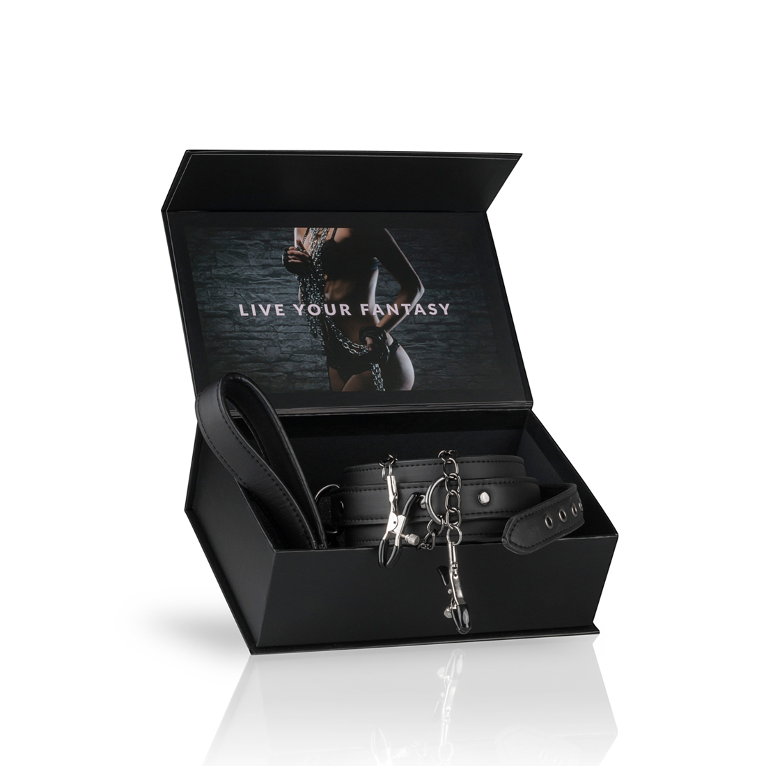 halsband-vegan-v Veganes Halsband mit Leine und Klemmen