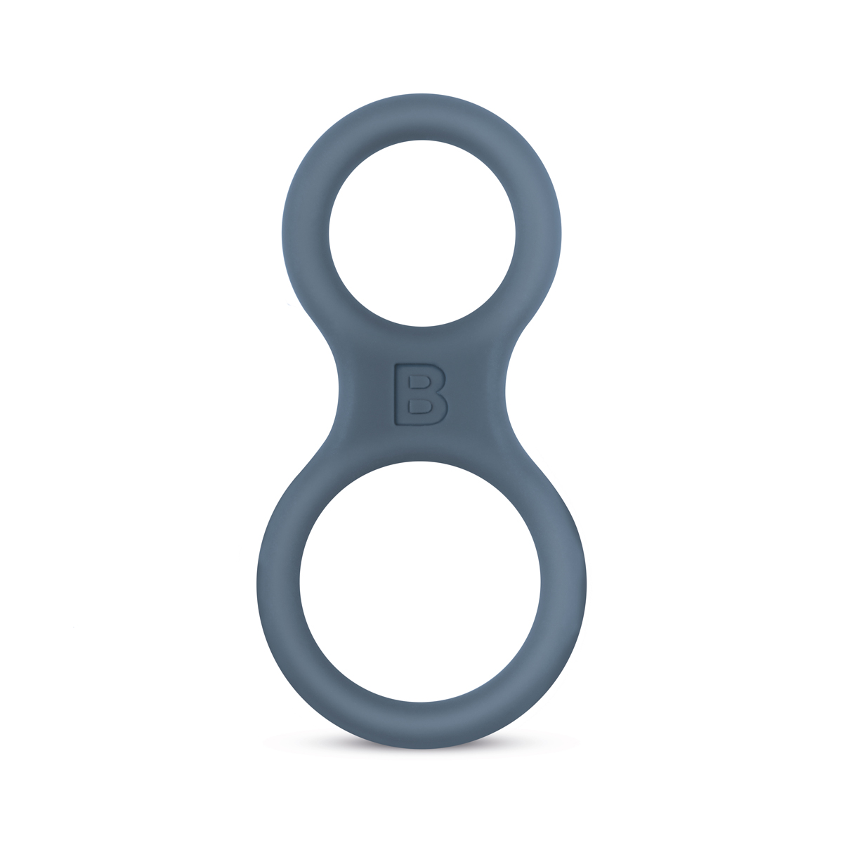 Ein grauer Cockring, geformt wie eine Acht