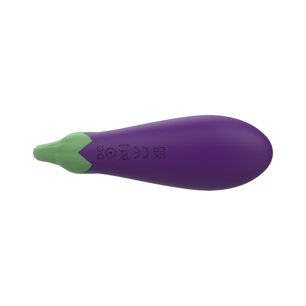 Gemüse-Vibrator Aubergine - Bild 4 Kleiner Vibrator in Form und Farbe einer Aubergine - Ansicht von unten
