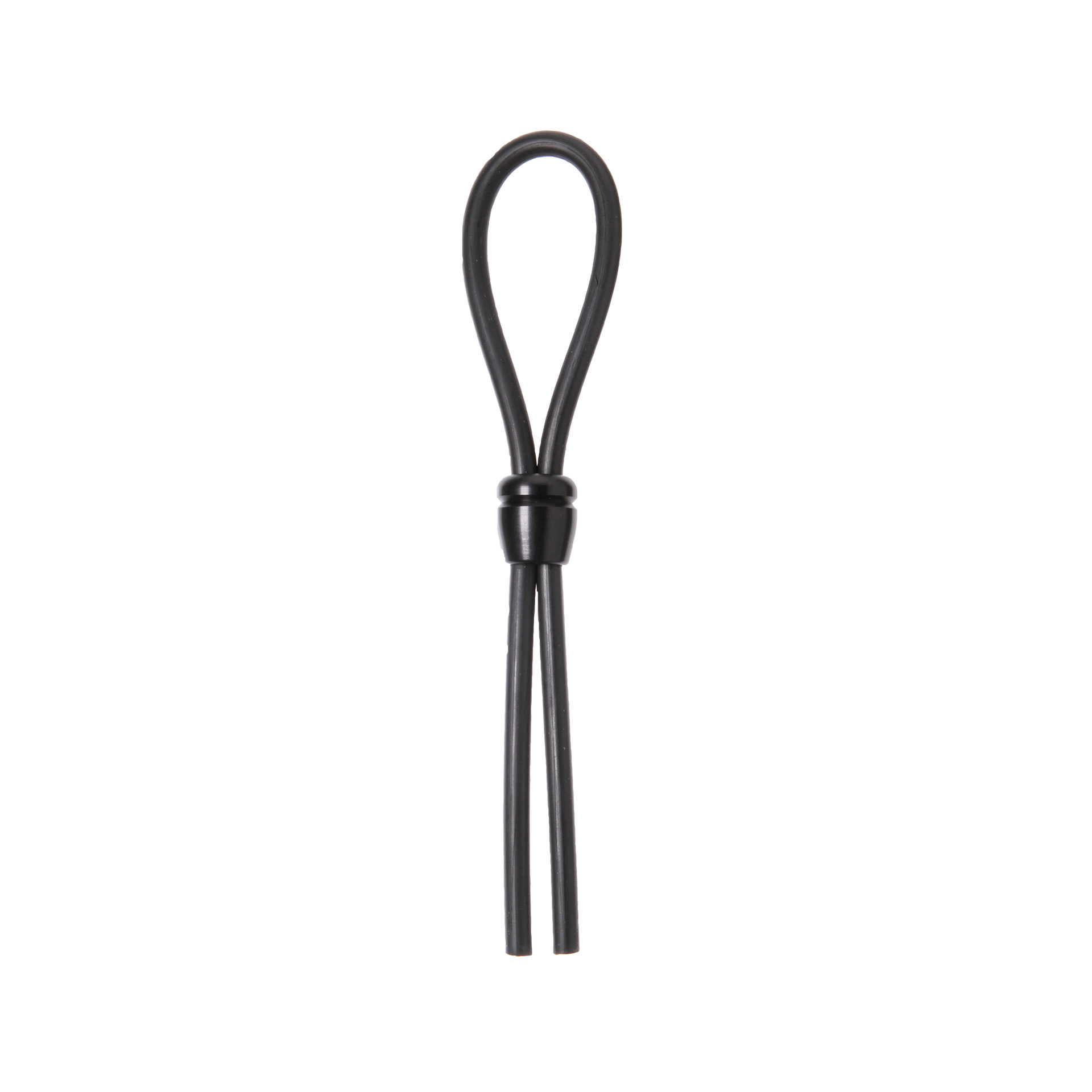 Malesation Cock-Grip Eine schwarze Schlaufe, die durch einen schwarzen Ring gezogen ist.