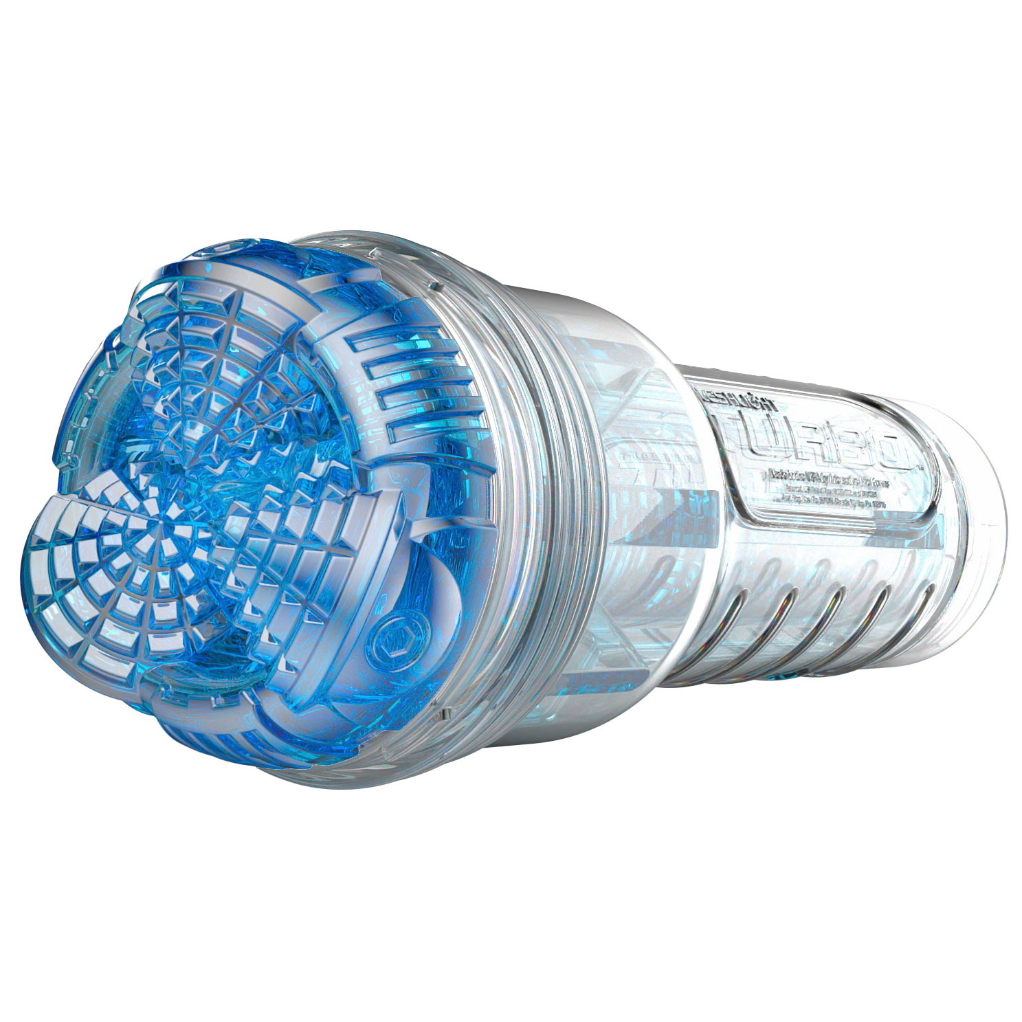 Masturbator Fleshlight Turbo Core in Taschenlampenform schräg ausgelegt