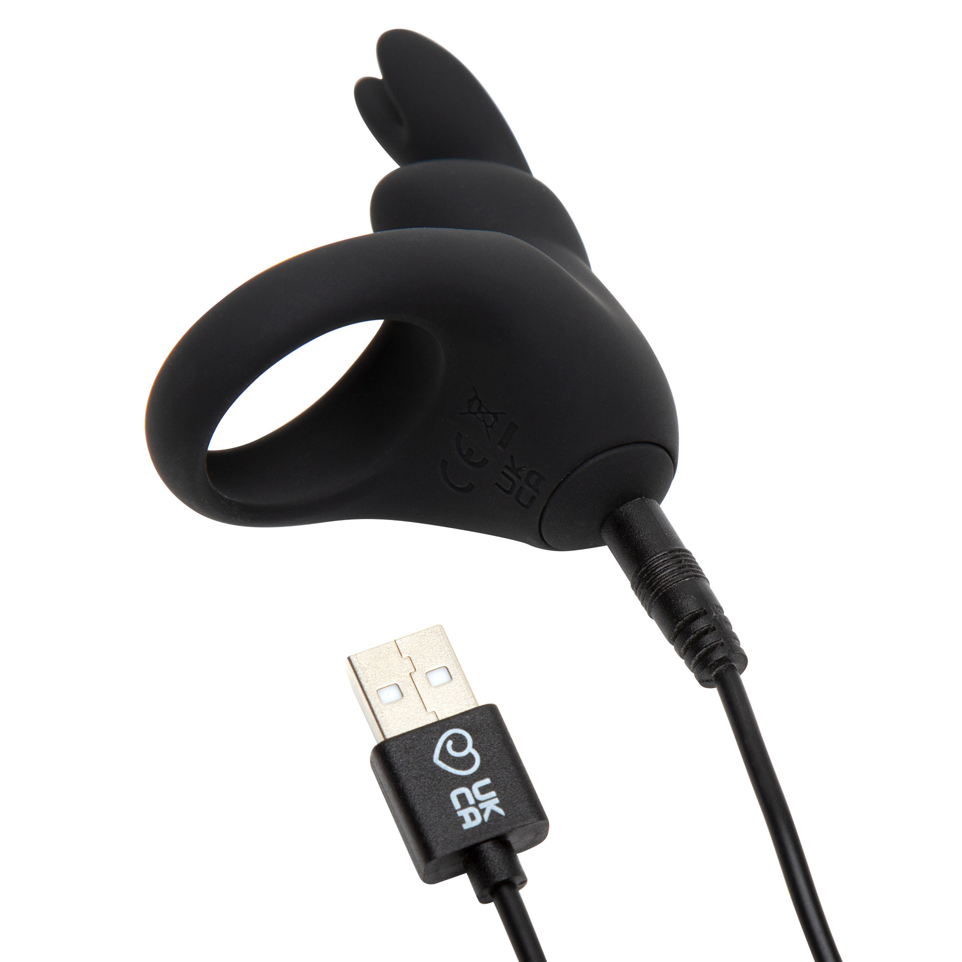 happyrabbit Cock Ring - Bild 4 Eine Hand hält den happyrabbit Cock Ring zwischen den Fingern