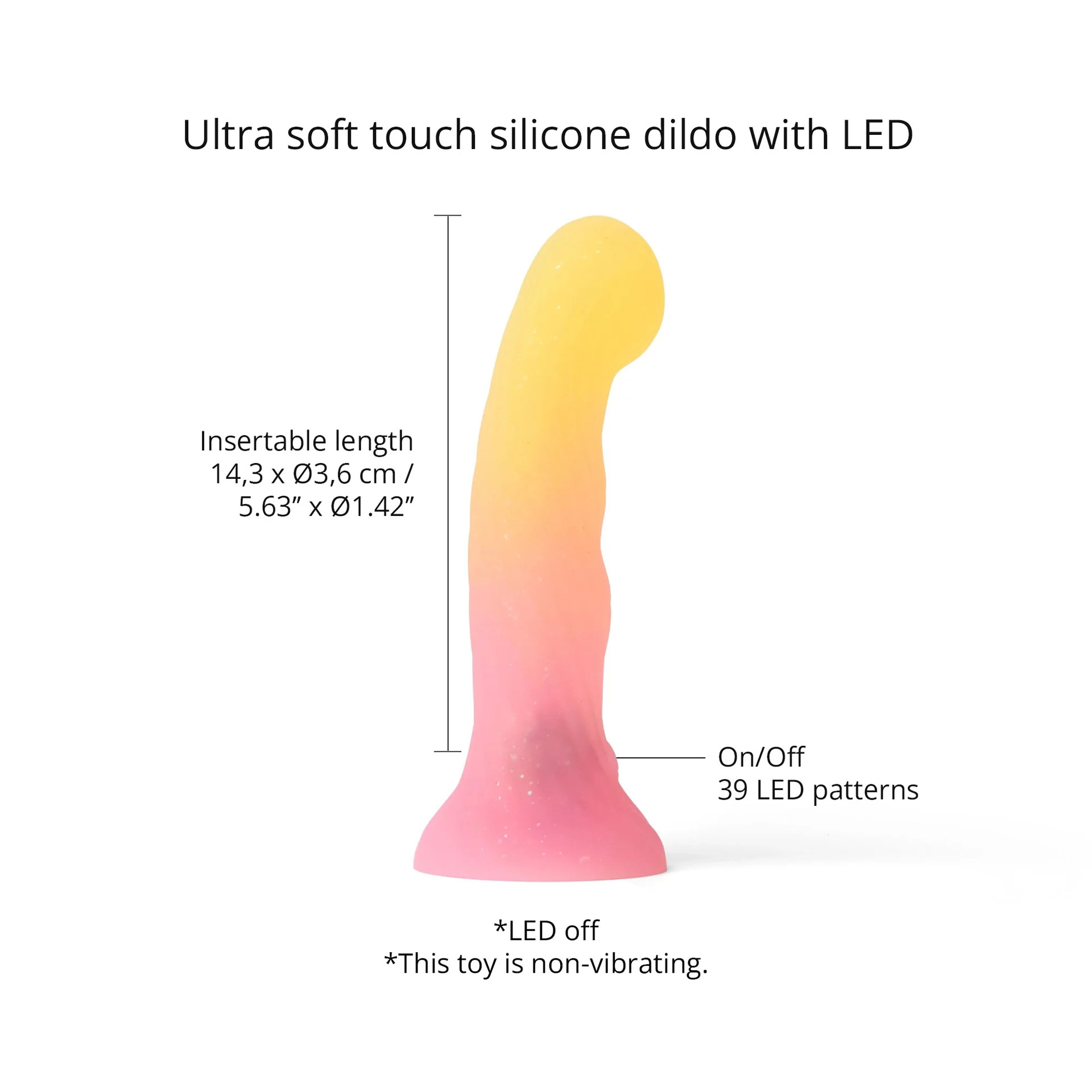 Sugar Bomb - Dildo mit LED-Lichteffekten
