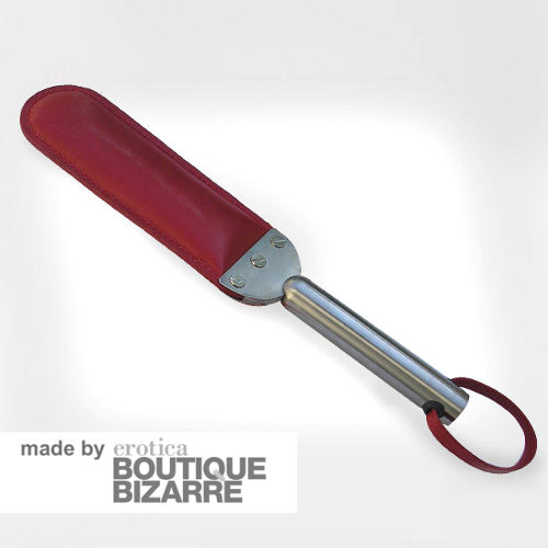 Boutique Bizarre Leder-Paddel, mittelgroß/rot
