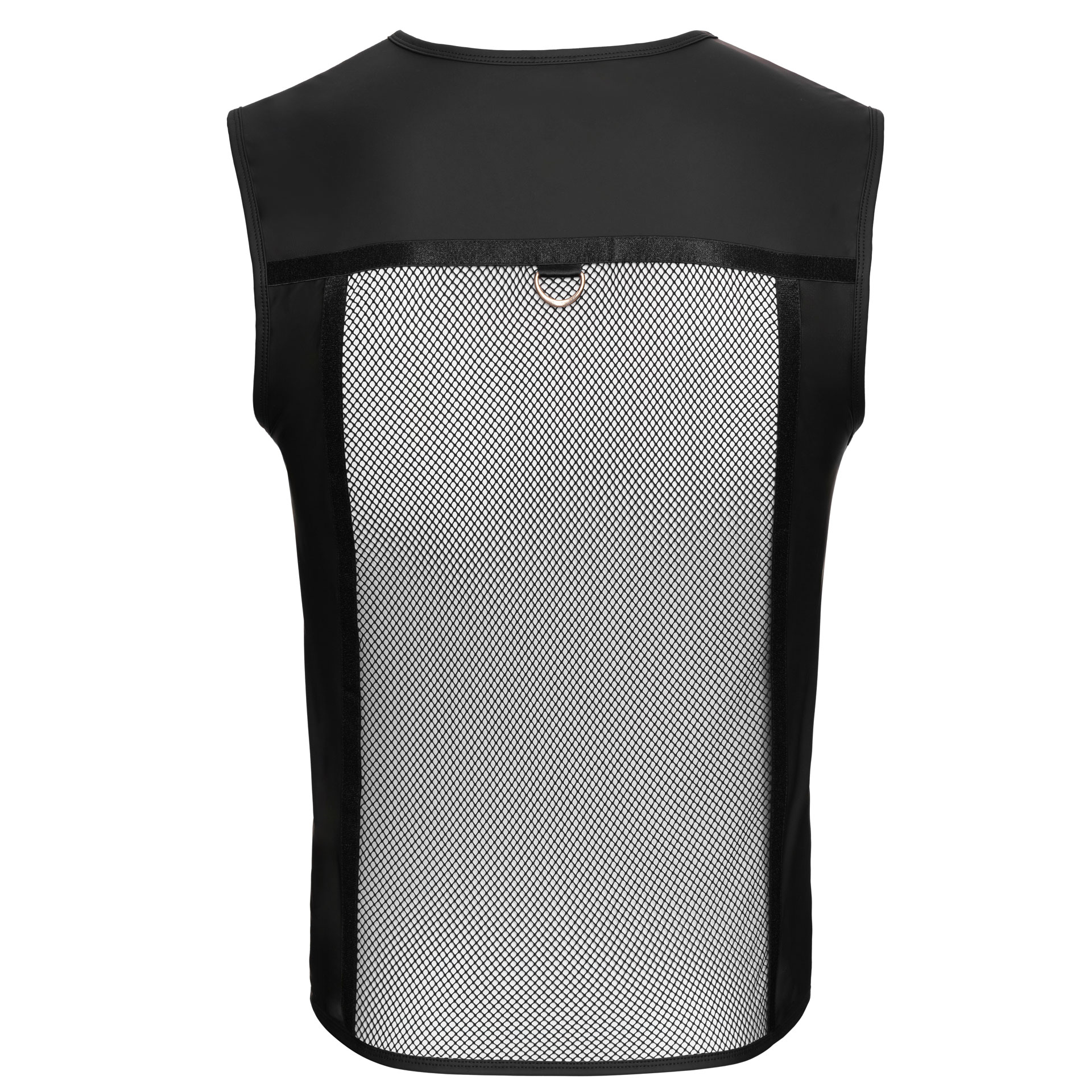 Die Rückseite des Shirts »Viktor« aus Netzstoff und aus Wetlook-Material